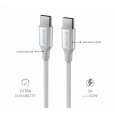 SWISSTEN DATOVÝ KABEL TEXTILE II USB-C / USB-C 1,5 M BÍLÝ