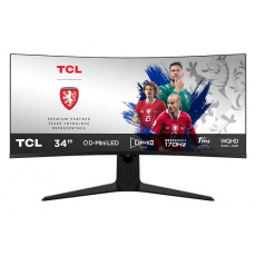 TCL LCD herní 34R83Q 34" zakřivený Mini LED/VA/3840×1440@170Hz/1ms/1400cd/2xHDMI/DP/4xUSB/USB-C/Repro/Pivot/VESA