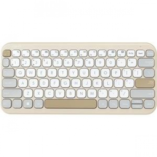 ASUS klávesnice KW100 Oat Milk - bezdrátová/bluetooth/CZ/SK/krémová with copilot key