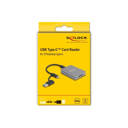 Delock USB Type-C™ čtečka karet pro paměťové karty CFexpress typu A