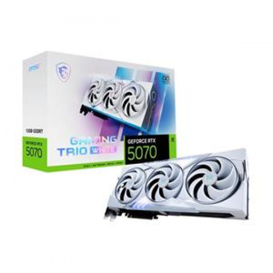 MSI GeForce RTX 5070 TRIO WHITE/Gaming/OC/12GB/GDDR7