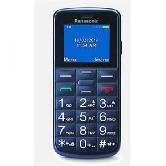 Panasonic KX-TU110EXC mobilní telefon pro seniory - barevný displej, Dual Sim, microSD, modrý