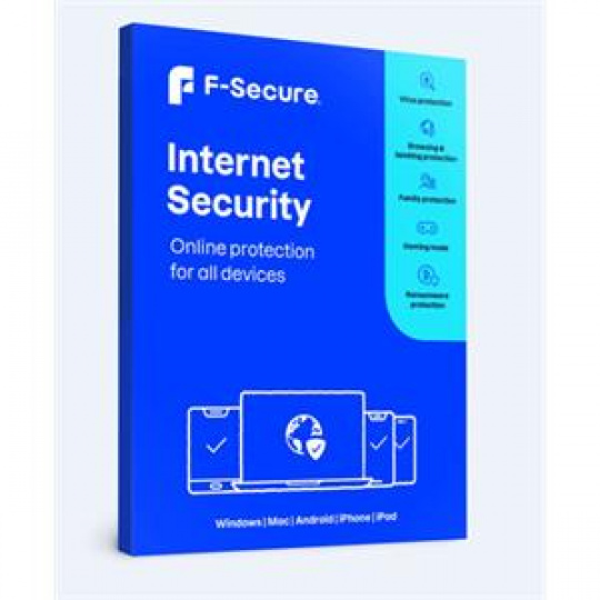 F-Secure INTERNET SECURITY pro 3 zařízení na 2 roky - CZ elektronicky