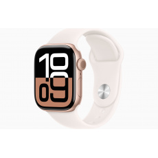 Apple Watch S10 Cell/46mm/Rose Gold/Sport Band/Light Blush/-S/M