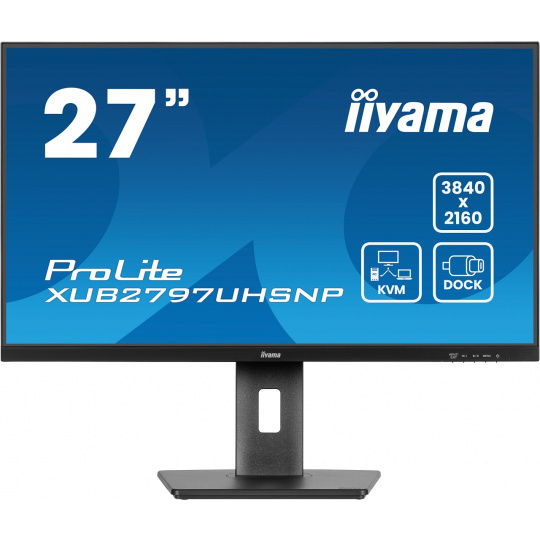 27" iiyama XUB2797UHSNP-B1:IPS,4K,KVM,USB-C