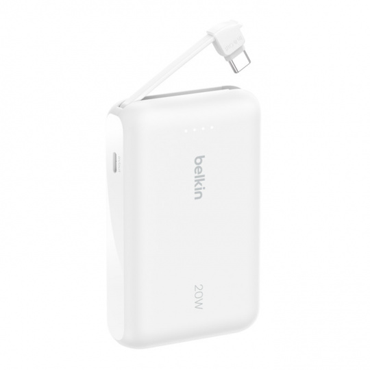 Belkin 10k powerbanka PD 20W USB-C, bílá