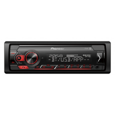 Pioneer MVH-S320BT autorádio s USB a Bluetooth červené