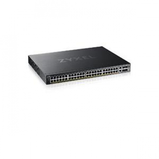 Zyxel XGS2220-54HP, L3 Access Switch, 600W PoE, 40xPoE+/10xPoE++, 48x1G RJ45 2x10mG RJ45, 4x10G SFP+ Uplink, incl. 1 yr