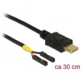 Delock Kabel USB Type-C™ samec > 2 x pin konektor samice oddělení napájení 30 cm