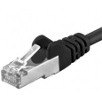 PremiumCord Patch kabel CAT6a S-FTP, RJ45-RJ45, AWG 26/7 1,5m, černá