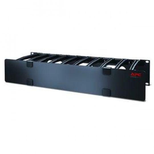 APC 2U Horizontal Cable Manager, 6" Fingers top and bottom