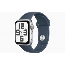 Apple Watch SE/40mm/Silver/Sport Band/Storm Blue/-S/M