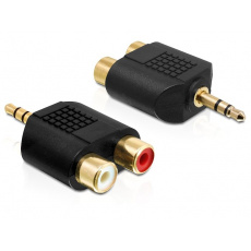 Delock audio adaptér stereo jack 3.5 mm 3 pin samec > 2 x RCA (CINCH) samice