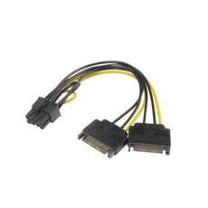 AKASA - SATA power na 6+2-pin PCIe adaptér