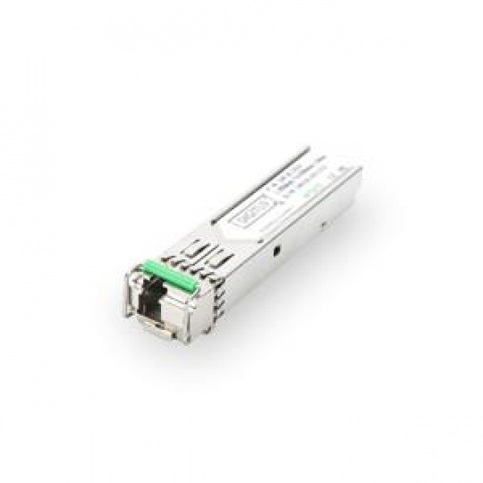 Digitus 1.25 Gbps BiDi WDM SFP Modul, do 20km, s podporou DDM,Singlemode, LC Simplex konektor 1000Base-LX, Tx1550nm/Rx13