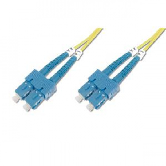 Digitus Fiber Optic Patch Cord, SC to SC OS2, Singlemode 09/125 µ, Duplex, Length 5m