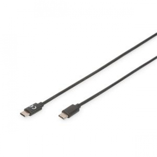 DIGITUS Připojovací kabel USB typu C na C, 3,0 m, 3A, 480 MB, verze 2.0, bl