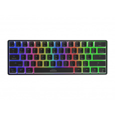 Genesis herní klávesnice THOR 660/RGB/Gateron Brown/Bezdrátová USB + Bluetooth/US layout/Černá