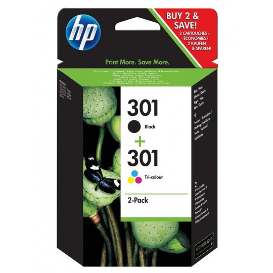 HP 301 combo pack ( černá, 3barená), N9J72AE