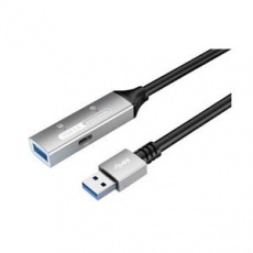 PremiumCord USB 3.2 repeater a prodlužovací kabel Male-Female, 5Gbps Aluminium 5m