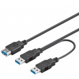 PremiumCord USB Y kabel A/Male + A/Male + A/Female