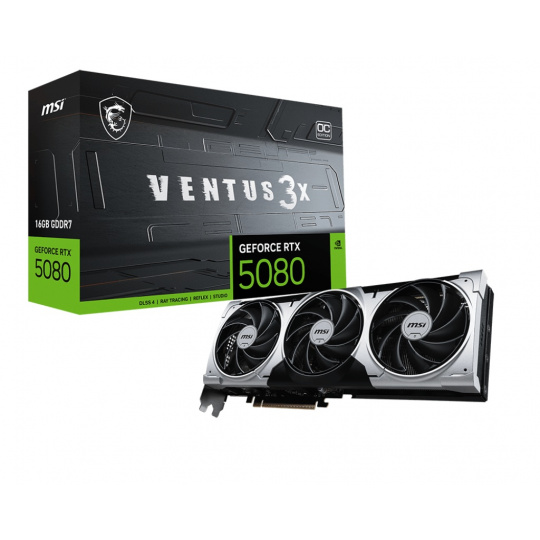 MSI GeForce RTX 5080 VENTUS 3X PLUS/OC/16GB/GDDR7