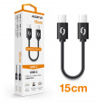 ALIGATOR Datový kabel POWER USB-C/USB-C 15cm, černý