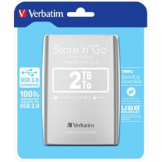 VERBATIM Store´n´ Go 2,5" 2TB USB 3.0 stříbrný