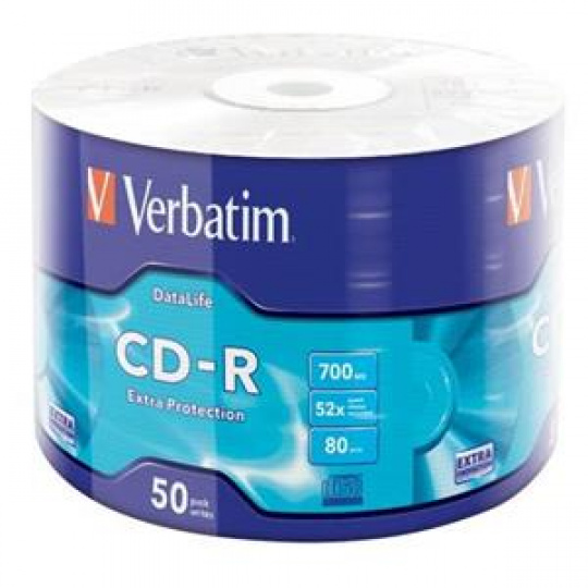 VERBATIM CD-R 700MB, 52x, wrap 50 ks