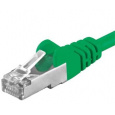 Premiumcord Patch kabel CAT6a S-FTP, RJ45-RJ45, AWG 26/7 0,25m zelená