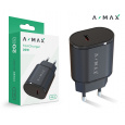 Aligator síťová nabíječka A-MAX PD 20W USB-C černá