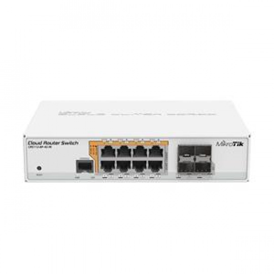 MikroTik Cloud Router Switch CRS112-8P-4S-IN, 8x GLAN s PoE, 4x SFP