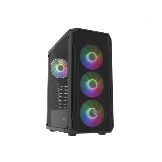 PC skříň Fury SHOBO/Midi Tower/Transpar./Černá