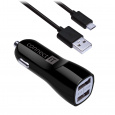 Napájecí adaptér Connect IT InCarz PREMIUM 2xUSB 3.1A+1A, černá