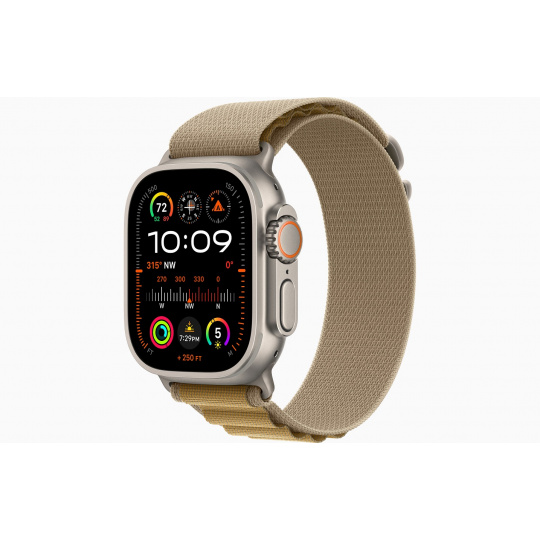 Apple Watch Ultra 2/49mm/Natural/Sport Band/Tan Alpine/Large