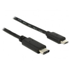 Delock Kabel USB Type-C™ 2.0 samec > USB 2.0 Typ Micro-B samec 0,5 m černý