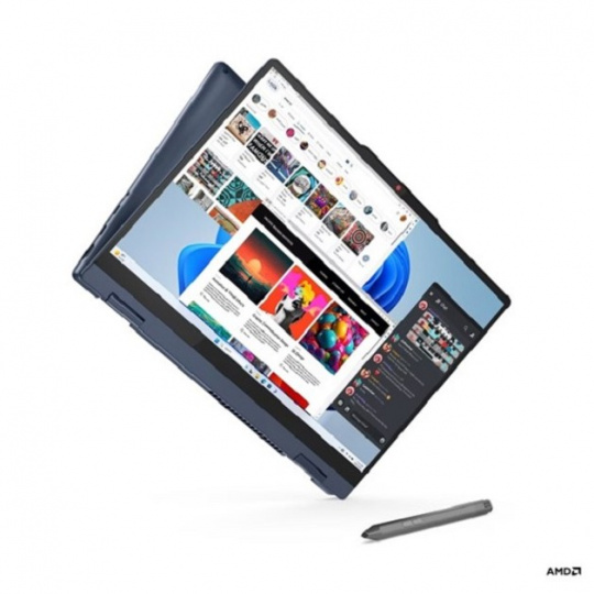 Lenovo IdeaPad 5 2-in-1 14AHP9 Ryzen 5 8645HS/AI/16GB/SSD 1TB/14"/WUXGA/OLED/400nitů/60Hz/touch/Pero/FPR/WIN11Home/modrá