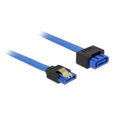 Delock Extension cable SATA 6 Gb/s receptacle straight > SATA plug straight 100 cm blue latchtype