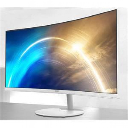 MSI monitor PRO MP341CQW, 34" zakřivený /3440x1440 (UWQHD)/VA LED/1ms/3000:1/300cd/m2/100Hz /2 x HDMI/DP/bílý