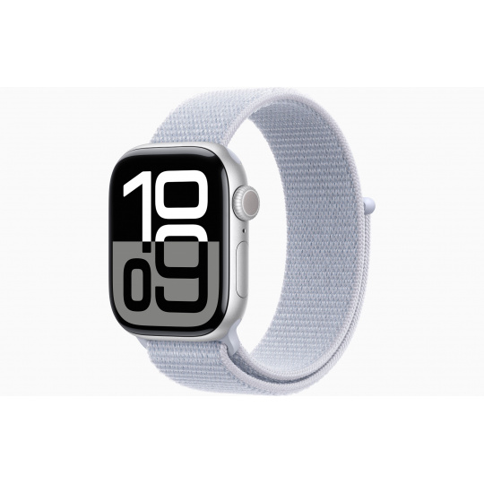 Apple Watch S10/46mm/Silver/Sport Band/Blue Cloud