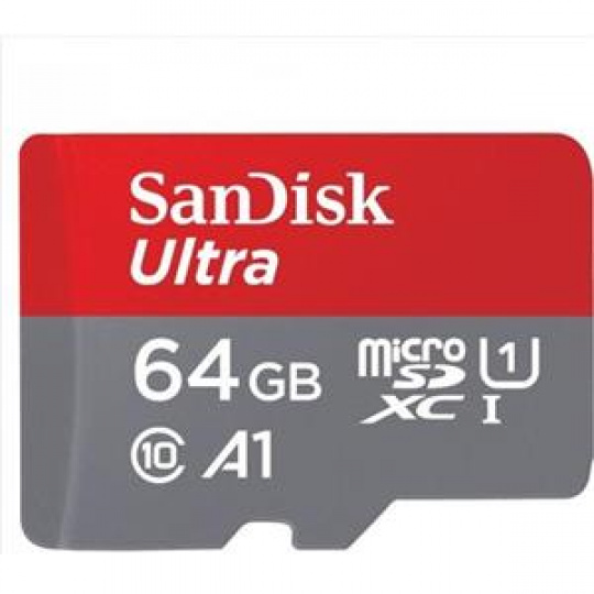 SanDisk Ultra/micro SDHC/64GB/140MBps/UHS-I U1 / Class 10/+ Adaptér