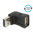 Delock adaptér EASY-USB 2.0-A samec > USB 2.0-A samice pravoúhlý nahoru/dolů