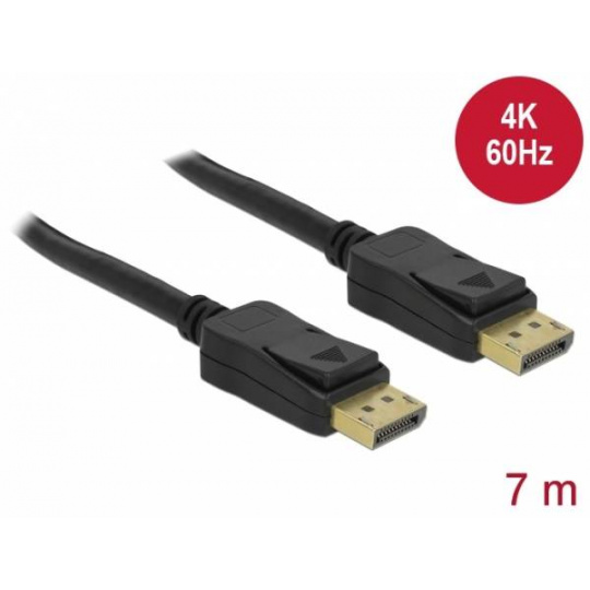 Delock Displayport 1.2 kabel samec > Displayport samec 4K 60 Hz 7 m