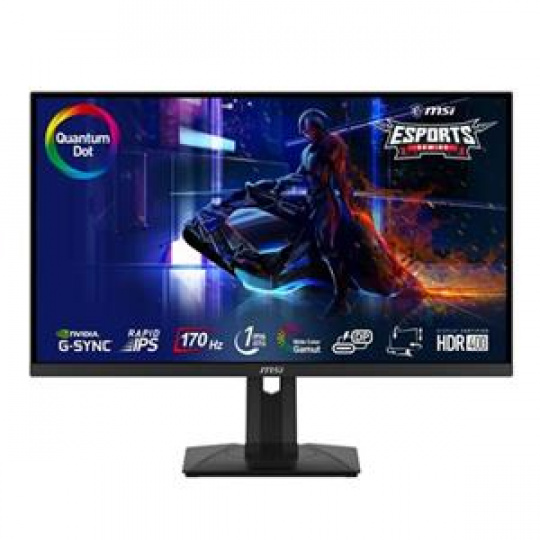 MSI Gaming monitor G274QPF QD, 27"/2560x1440 (WQHD)/ Rapid IPS, 170Hz/1ms/1000:1/400cd / m2/2x HDMI/DP/USB-C