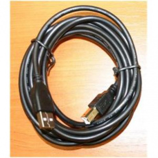 GEMBIRD kabel USB A-B 3m 2.0 HQ Black, zlacené kontakty