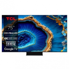 TCL 75C805, Smart Google TV, QLED LCD 4K/144Hz s podsvícením Mini LED, PPI 4000