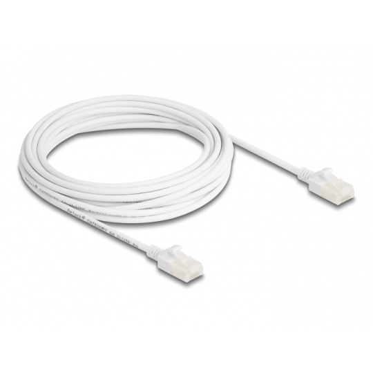 Delock Síťový kabel RJ45 Cat.6A, ze zástrčky na zástrčku, s robustní západkou, pro průmyslové použití, U/UTP Slim, 5 m,