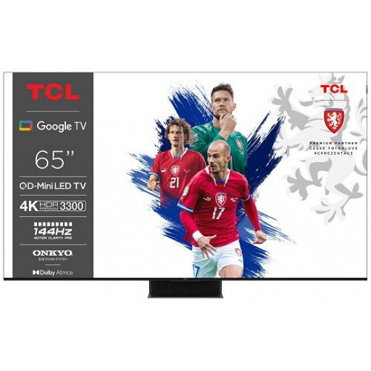 TCL 65C855 SMART TV 65" QLED/4K UHD/Mini LED/4xHDMI/144Hz/2xUSB/LAN/GoogleTV