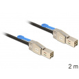 Delock Kabel Mini SAS HD x 4 SFF 8644 samec > Mini SAS HD x 4 SFF 8644 samec 2 m