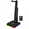 CONNECT IT NEO Stand-It RGB stojánek na sluchátka + USB hub, ČERNÝ